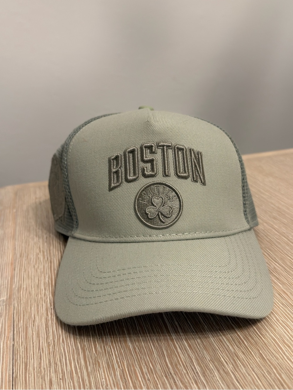 Boston Celtics NBA Gray Trucker Snapback Hat Basketball Cap